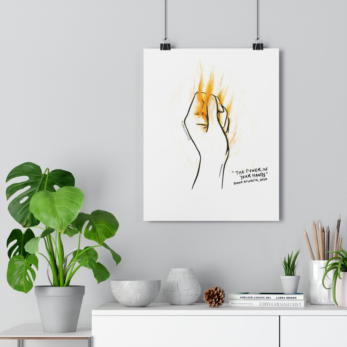 The Power in Your Hands (White) - Giclée Art Print
