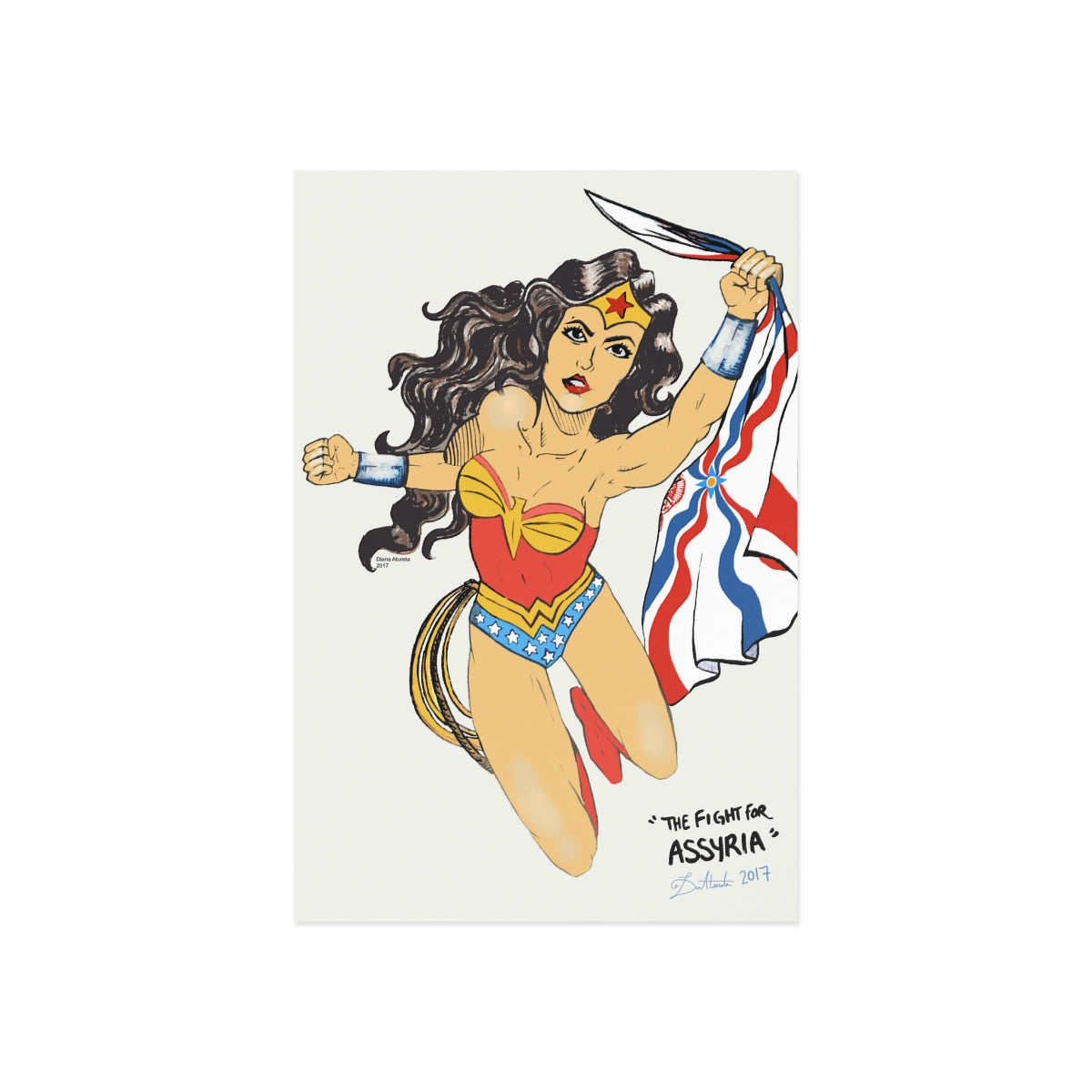 The Fight for Assyria - Fine Art Postcards