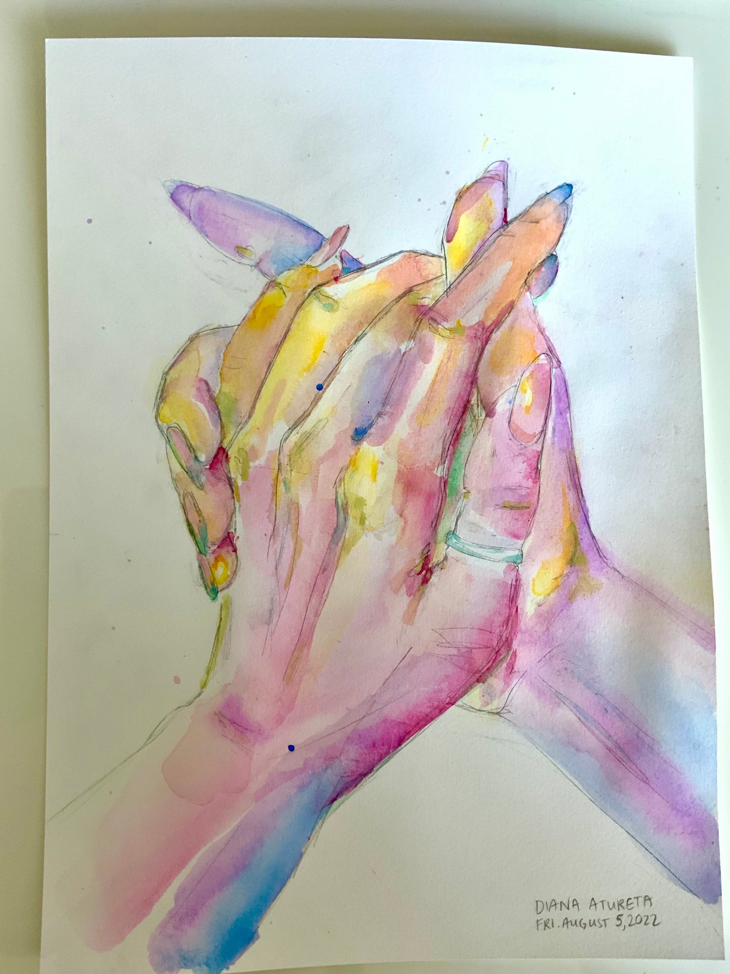 Hands Colour Study 02 — Original