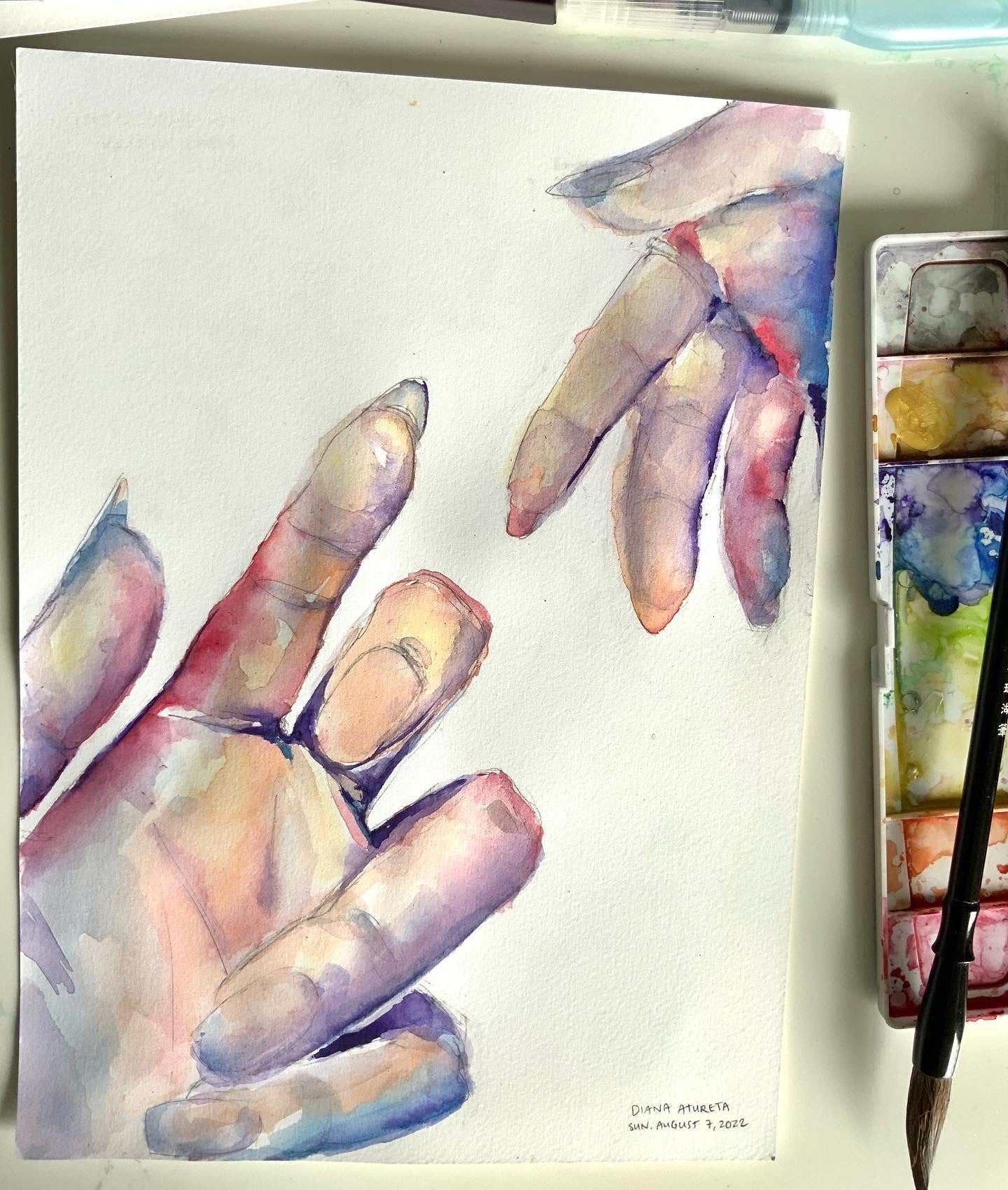 Hands Colour Study 03 — Original
